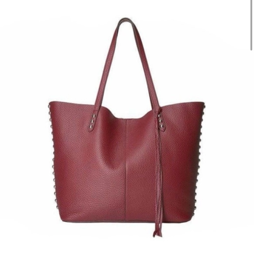 Minkoff Tawny Port Studded Pebbled Tote Bag